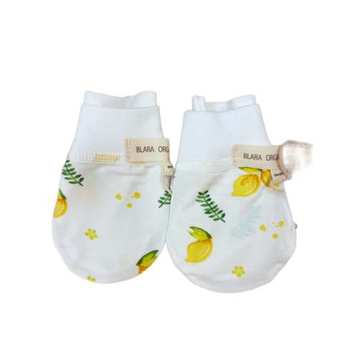 Blara Organic Mitten - Lemon Print