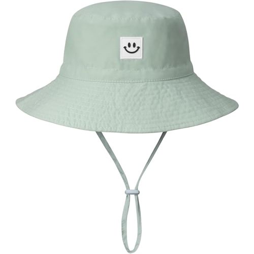 Baby Sun Hat Smile Face UPF 50+ Toddler Bucket Hat for Boys Girls 0-7 Years