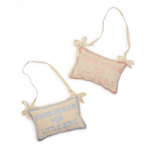 Everlee Jane Thank Heaven Embroidered Pillow Door Hanger - Thank Heaven Embroidered Pillow Door Hanger