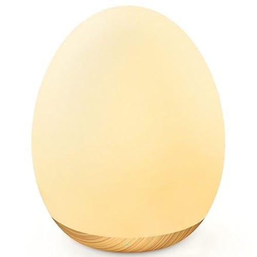 MediAcous Night Light for Kids, Baby Egg Light for Nursery, 7 Colors Changing & Stepless Dimming, Soft Silicone Touch Night Lamp with 1 Hour Timer, Rechargeable Nursery Night for Breastfeeding