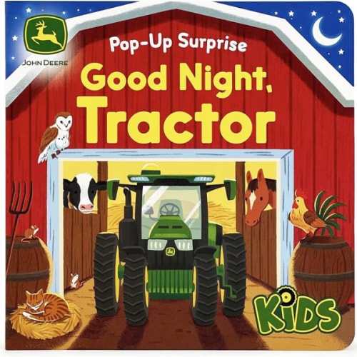 John Deere Kids Good Night Tractor on the Farm: Deluxe Lift-a-Flap & Pop-Up Surprise Board Book, Ages 2-6