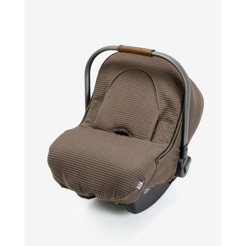 Winter Waffle Cover - Brick -  Fawn Hide & Black Zipper