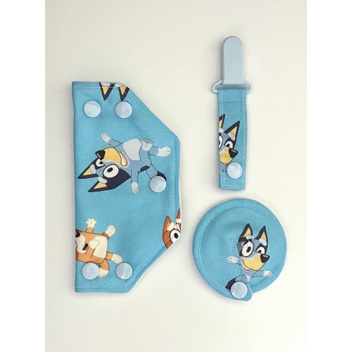 Port cover, tube pad, tube clip - bluey