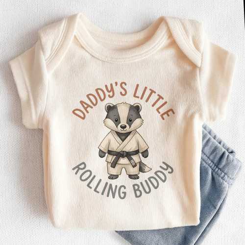 Daddy's Little Rolling Buddy Baby Onesies® - Cute BJJ Jiu Jitsu Bodysuit
