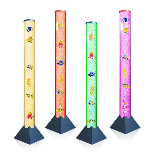 Brewish 3FT Bubble Fish Floor Lamp, 7 Color Changing LED Night Light, Fake Aquarium Sensory Lamps for Autism, Home Decor, unique Gift - Blue Base
