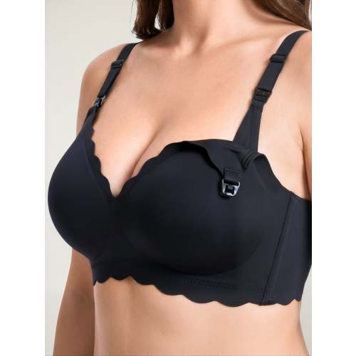 MiniMama Floral Push up Nursing Bra - M (Color: Black)