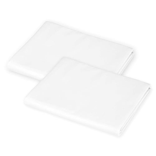 American Baby Company 2 Pack 100% Natural Cotton Percale Cot Sheets for Daycare Standard Size 23" x 51" - Soft & Breathable Cot Sheets for Daycare and Preschool, White