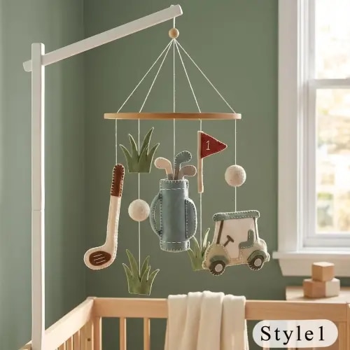 Needle Felt Golf Baby Mobile