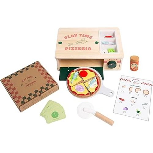 Pearhead Wooden Stacking Rainbow Toy, Montessori Color Sorting Rings for Babies and Toddlers 12+ Months, Nursery Decor