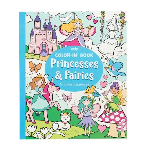 Color-in' Book Coloring Book - Princesses and Fairies - 31 Pages