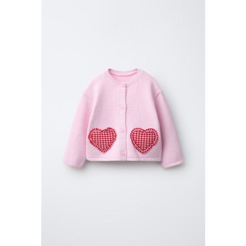 HEART POCKET CARDIGAN - Pink | ZARA United States