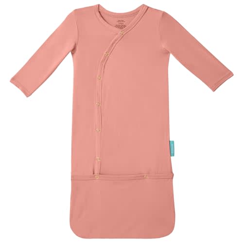 PurComfy Supersoft Bamboo Viscose Baby Sleeper Gowns | Ideal For Sensitive Skin, Infant Nightgown Sleepers, Preemie Newborn, Snap Bundler, Neutral for Boy Girl