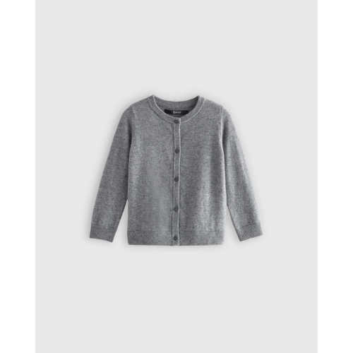 Mongolian Cashmere Cardigan - Baby in Heather Grey