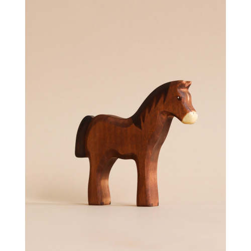 Handmade Holzwald Horse - Dark Brown