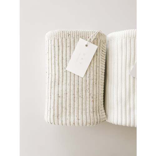 Sprinkle Knit Ribbed Blanket – Oat Co