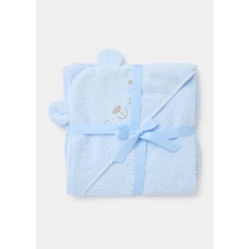Blue Bear Hooded Baby Towel