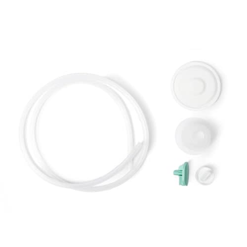 Motif Medical Breast Milk Collector Cups for Luna & Duo Breast Pump - Breast Pump Replacement Parts - Breast Pump Parts w/Silicone Tubing, Tubing Connector, Duckbill Valve, Diaphragm & Flange Inserts