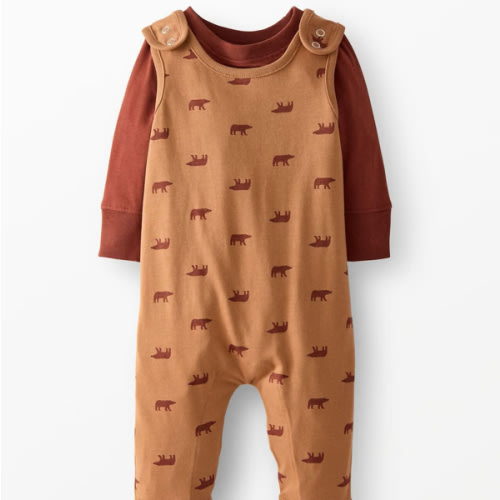 Baby Long Sleeve T-Shirt & Overalls Set | Hanna Andersson