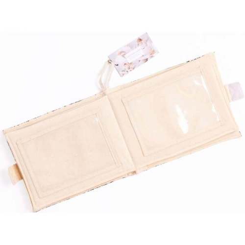 Cuddle Book Soft Photo Album, Tan Embroidery - Cotton Lane | Maisonette