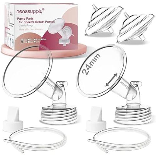 Nenesupply 24mm Flange Pump Parts Compatible w Spectra S2 S1 Breast Pumps Replacement Kit for Spectra Pump Parts S2 Parts S2 Accessories Inc Flange Duckbill Valve Backflow Protector