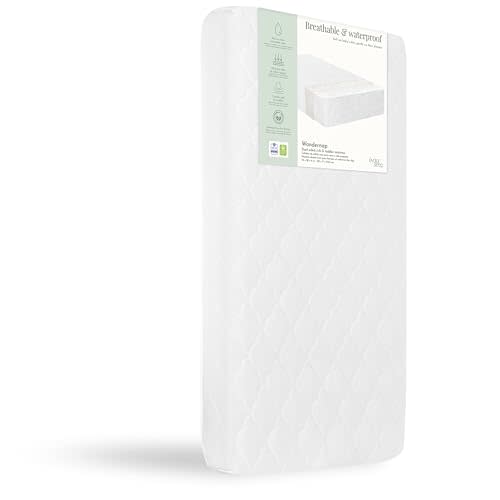Evolur Wondernap Baby Mattress in White, Fits All Standard Cribs and Toddler Beds, Dual Sided Support, Green Guard Gold & JPMA Certified, Easy Removable and Washable Cover