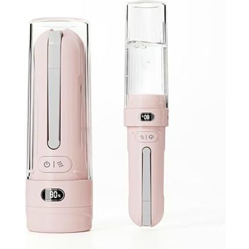 Portable Bidet - Handheld Rechargeable Electric Travel Bidet Sprayer with 3 Pressure - IPX7 Waterproof for Bathroom Ultimate Personal Hygiene Cleaning at Home and Camping (Pink, 6.9 Inches)