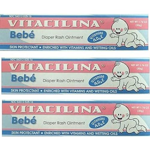 Vitacilina Bebe Diaper Rash Ointment 1.76 Ounces. 3 Pack