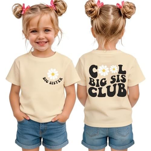 Big Sister Shirts for Toddler Girls Big Sis Tees