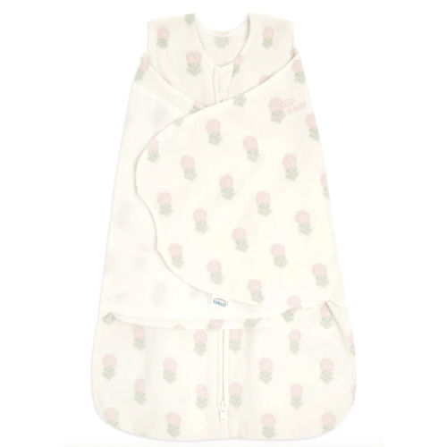 Micro-Fleece Baby Swaddle Block Flower | Newborn | HALO US