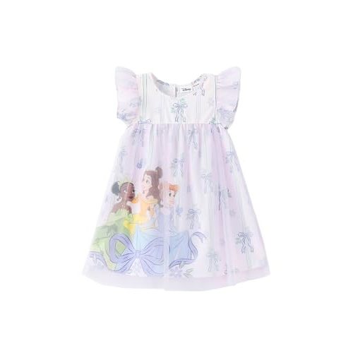 Disney Frozen Elsa Minnie Princess Winnie Girl Dress Ruffle Short Sleeve Tulle Skirt Summer Clothes Kids Outfit Baby/Toddler
