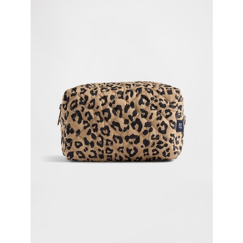 Kids Quilted Leopard Pouch