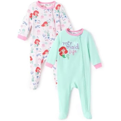 Disney Baby 2-Pack Zipper One-Piece Footie Rompers Outfit Newborn to Infant