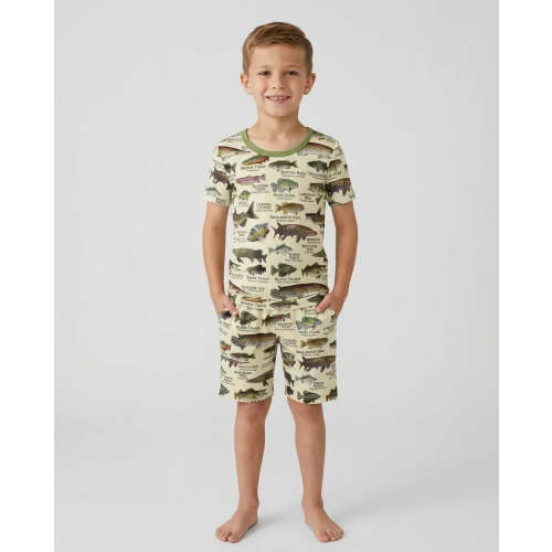 Fish Of America Bamboo Two Piece Short Sleeve Shorts Pajama Set