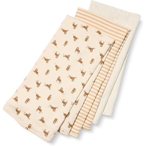 Amazon Essentials Unisex Babies' Swaddle Blankets for Boys and Girls, Pack of 3
