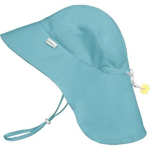 Green Sprouts Baby/Toddler UPF 50+ Eco Adventure Sun Hat - Aqua - 0/6 Months