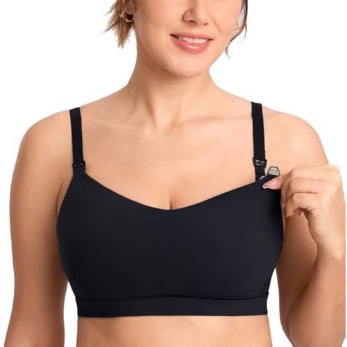 MOMANDA Seamless Nursing Bras for Breastfeeding Supportive Padded Wireless Maternity Bras with One-Piece Molded Cups