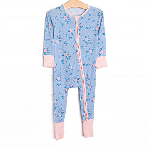 Blue Magnolia Bamboo Zippy Pajama, Blue – Stitchy Fish