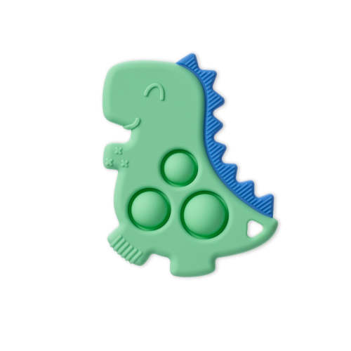 Dino Popper Teether | Indigo