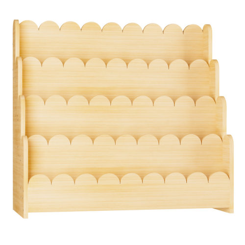 Tooloton 4-Tier Scalloped Bookshelf, Montessori Toddler Bookcase, Wooden Kids Book Shelf Organizer for Nursery, Playroom & Classroom | Wayfair