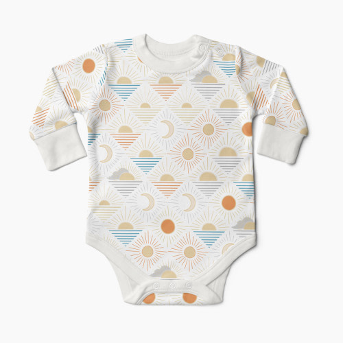 Goumi Kids x Babylist Bamboo & Organic Cotton Long Sleeve Bodysuit - Celestial, 3-6 M