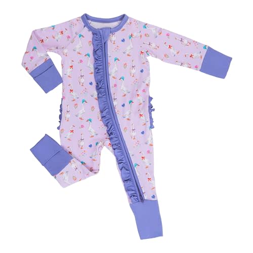 LollyBanks Baby Pajamas for Girls, Viscose from Bamboo Infant Romper