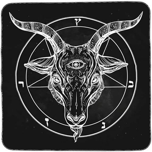 SEAEAGLE Pentagram with Demon Baphomet Satanic Goat Baby Blanket Receiving Blanket for Newborn Infant Swaddle Cover Toddler Neutral