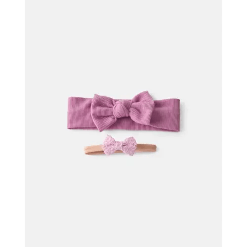 Baby Girl 2-Pack Bow Headbands - Pink | Carter's