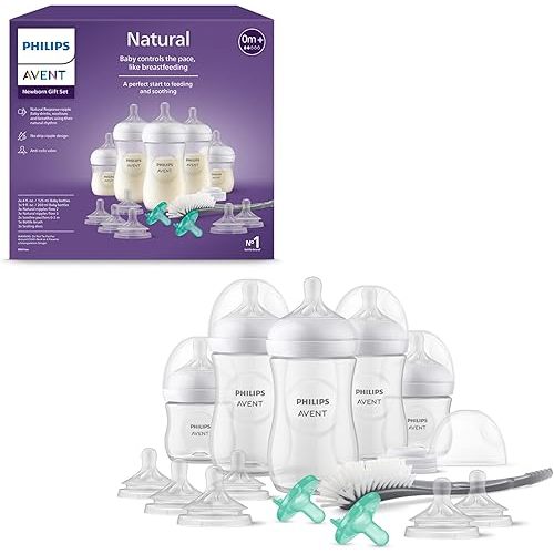 Philips Avent Natural Baby Bottle Newborn Baby Gift Set, SCD838/31