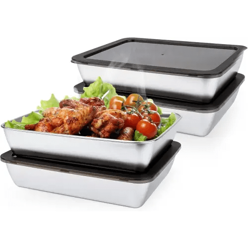 4 PCS Stainless Steel Food Storage