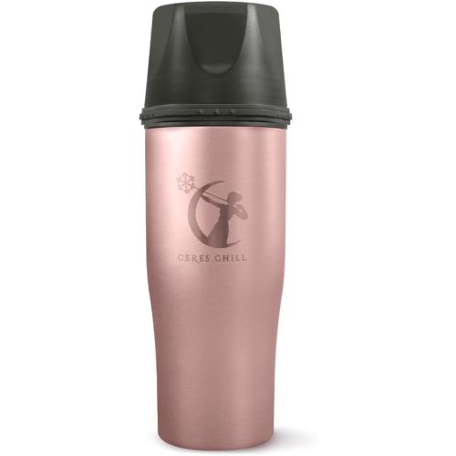 Ceres Chill Mini Breastmilk Chiller Demigoddess, Reusable Breastmilk Storage Container, Keeps Milk at Safe Temperatures for Up to 16 Hours, Bottle Cooler, Connects W/Most Major Pumps (Rose Gold)