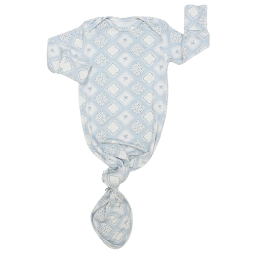 Girls Quilted Bow Knotted Gown