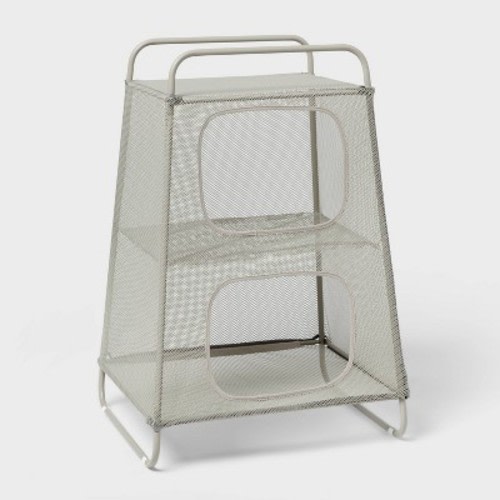 Kids' Mesh Plush and Toy Storage Tower Gray - Pillowfort™