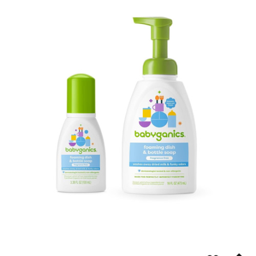 BabyGanics Dish Giftset, Standard Pump, Travel Size and Refill, Fragrance Free