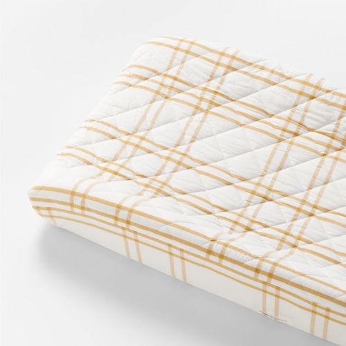 Stax Savannah Yellow Organic Cotton Baby Changing Pad Cover